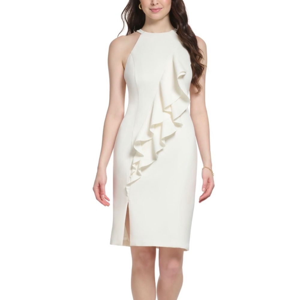 Women’s size 8 Vince Camuto bodycon white dress